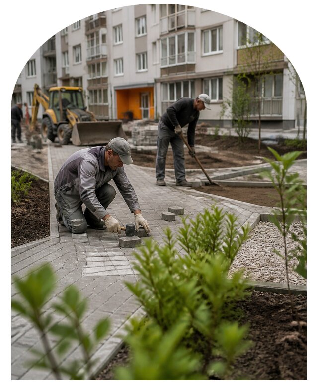 Благоустройство двора многоквартирного дома в Угличе